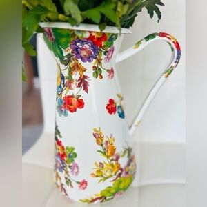 McKenzie Childs Flower Market Enamel Pitcher Jug 
NWOB